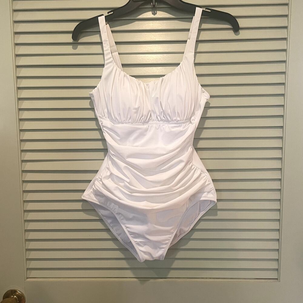 Profile by Gottex Swimwear One Piece White Size 10